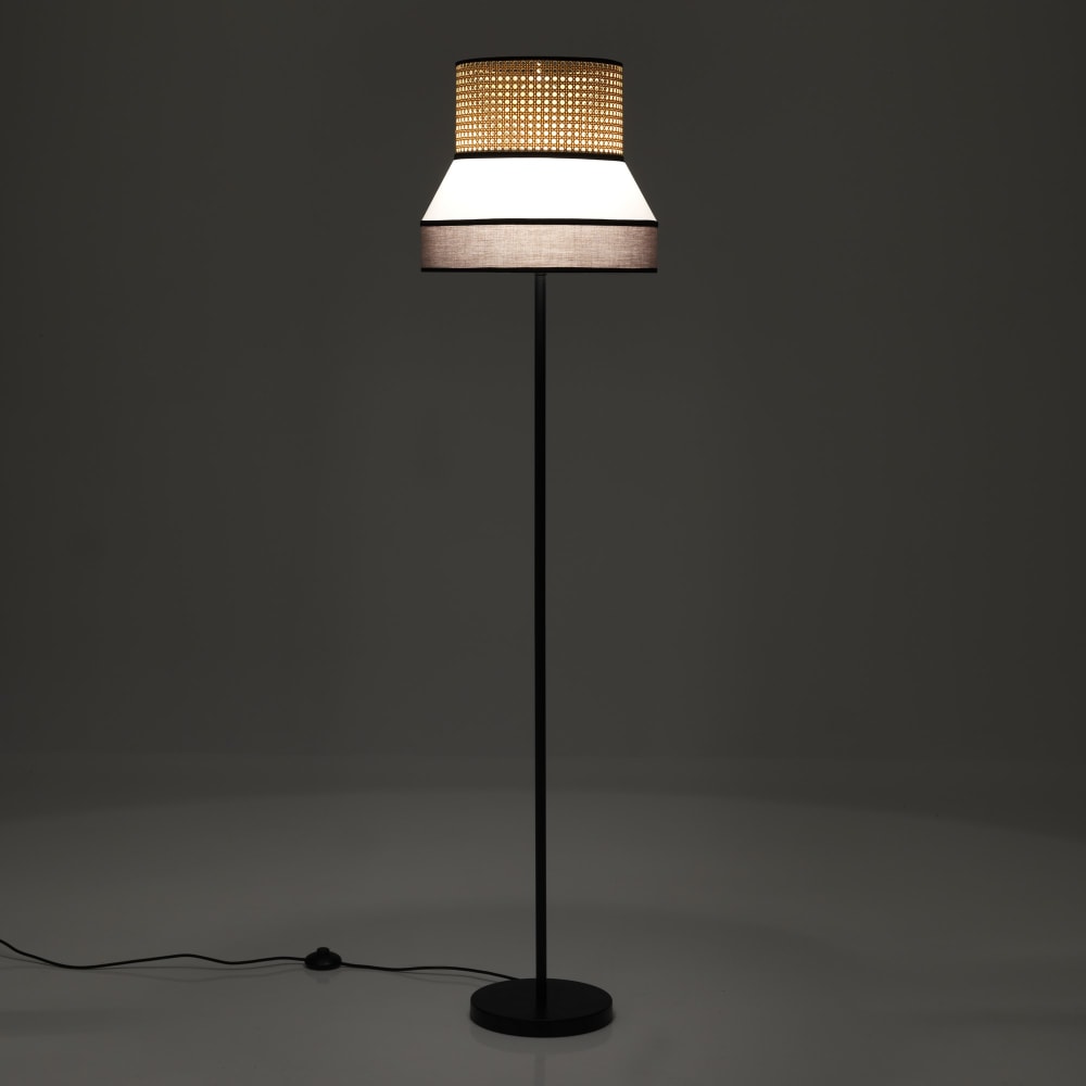 Lampada da terra in tessuto multicolore cm h.165 x ø.40 -