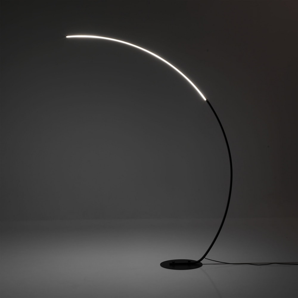 Lampadaire aluminium noir h175 l130 p32 — vue 3
