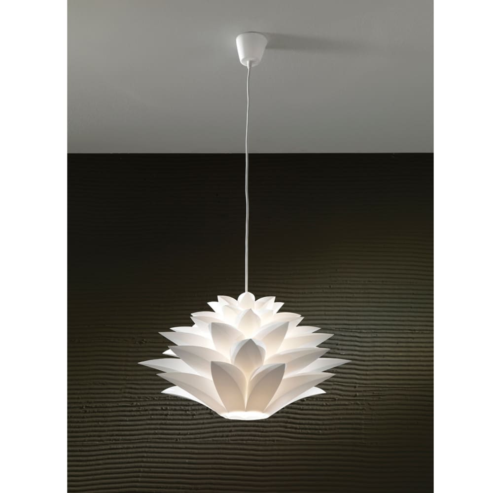 Lampadario in polipropilene bianco cm ø.50 x h.29 -