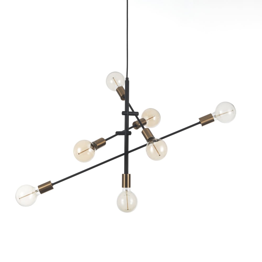 Lustre acier peint noir mat 82 x 40 h50 — vue 4
