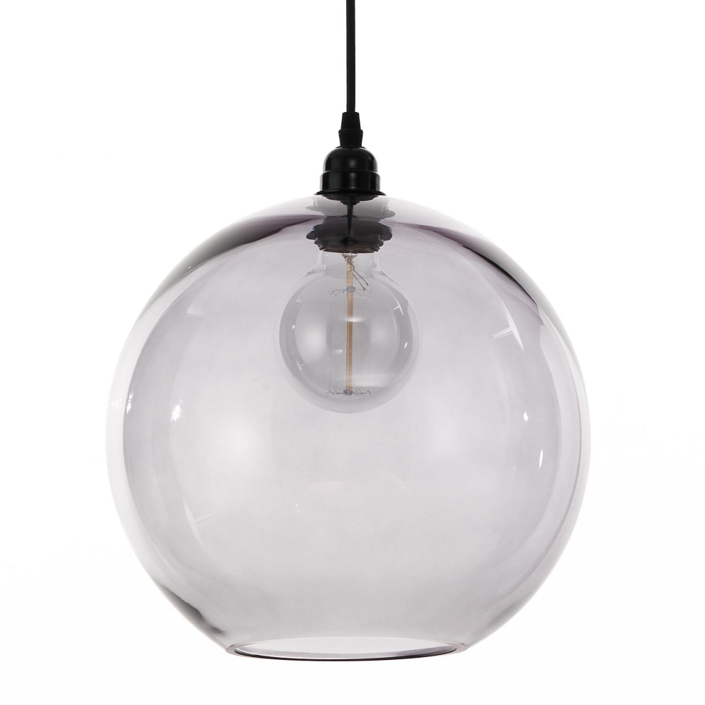 Lampadario in vetro grigio trasparente cm. Ø.30 x h.28 - Vetro