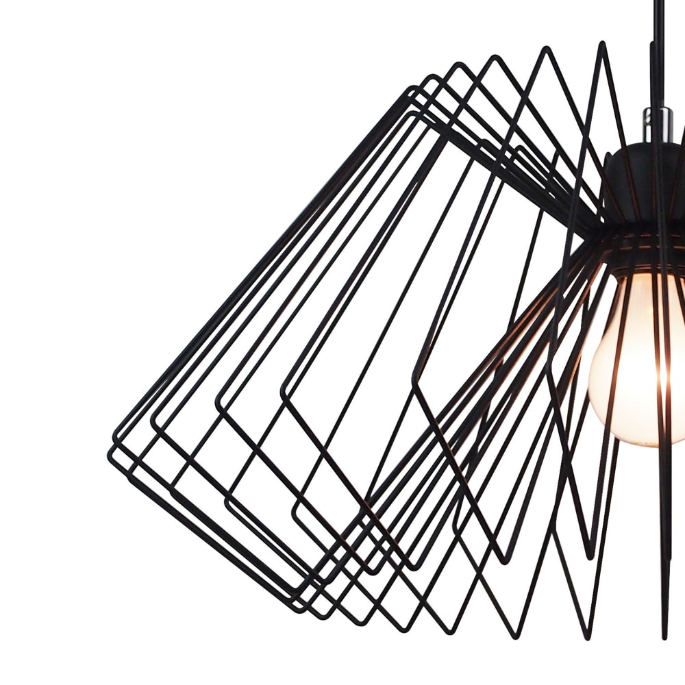 Lustre en métal noir mat h25 ø50 — vue 4