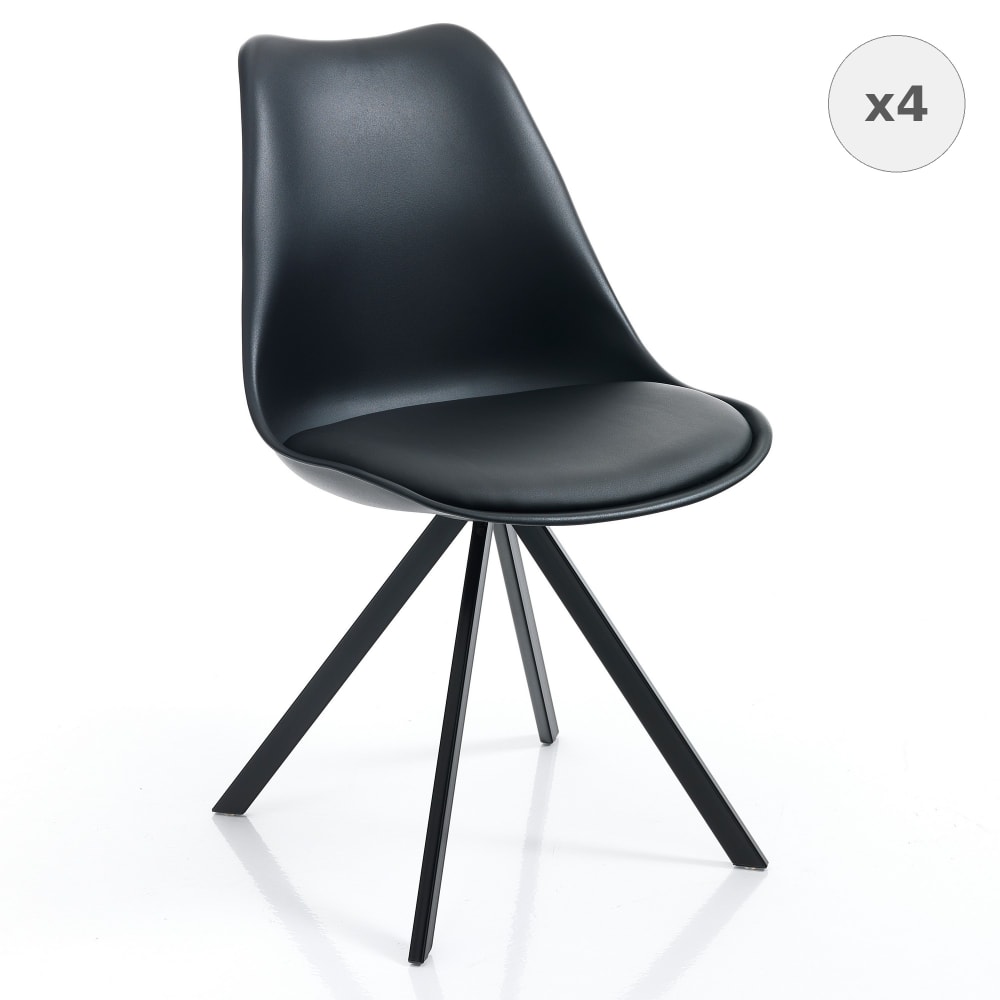 Lot de 4 chaises similicuir
