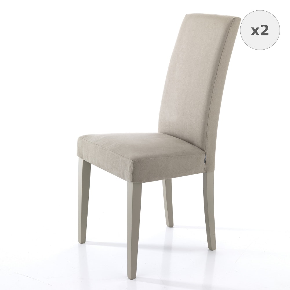 Lot de 2 chaises microfibre