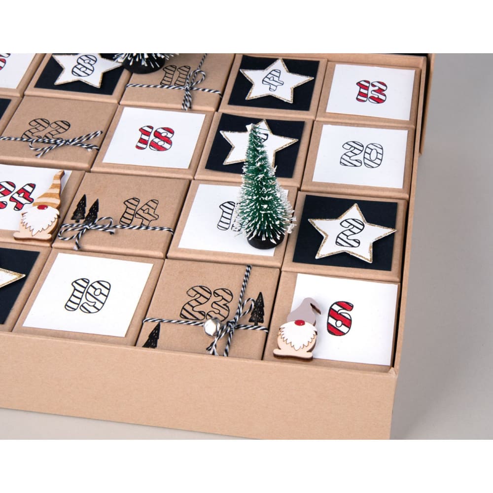 Calendrier de l'avent en papier mâché 26 x 38 cm - Maisons du Monde