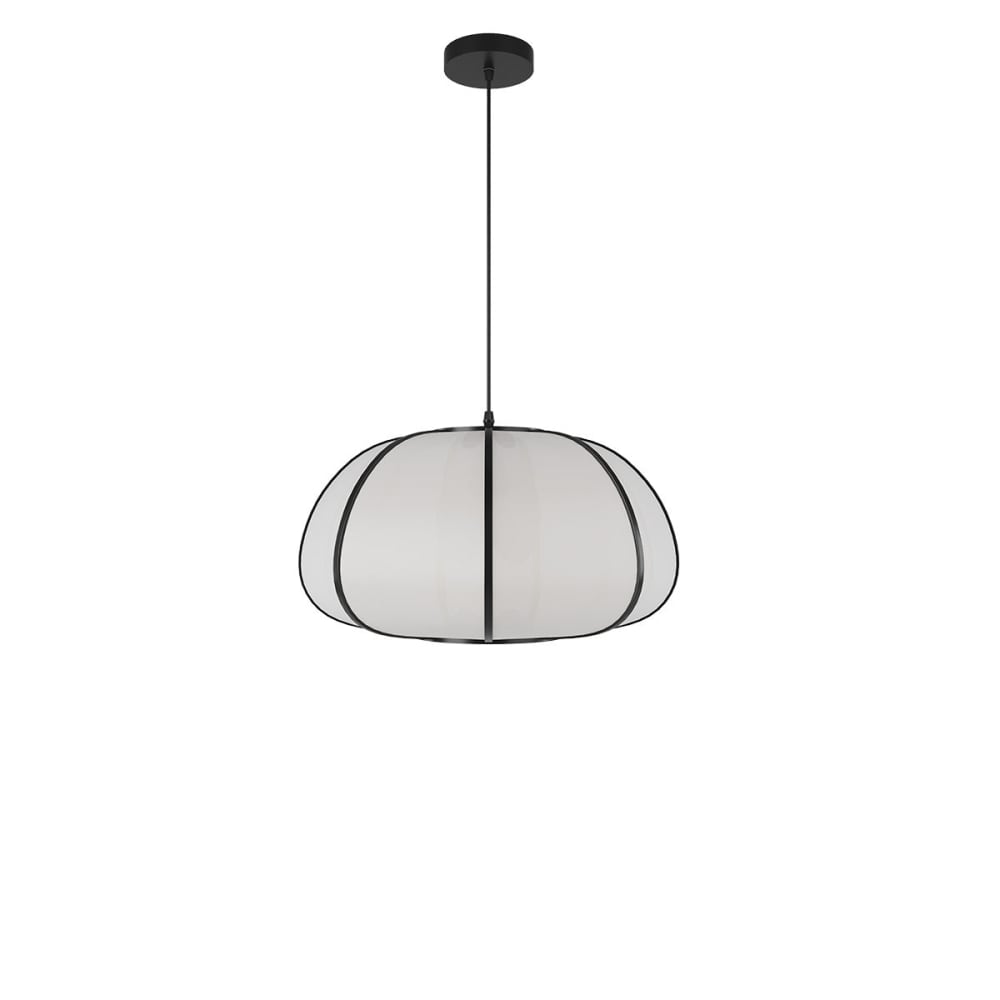 Sospensione in bambù nero d38 cm - Modello Industriale - Bambù