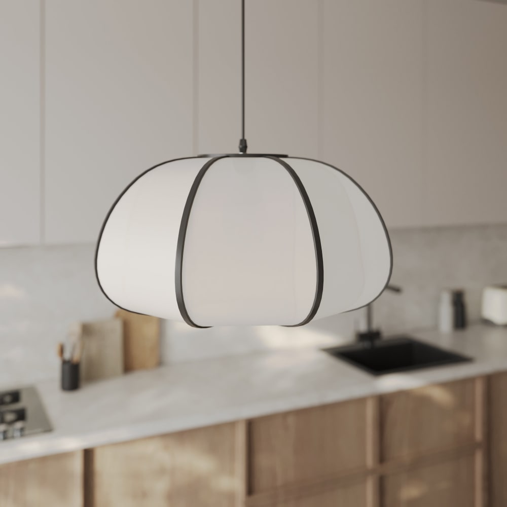 Suspension en bambou noir d38 cm — vue 3