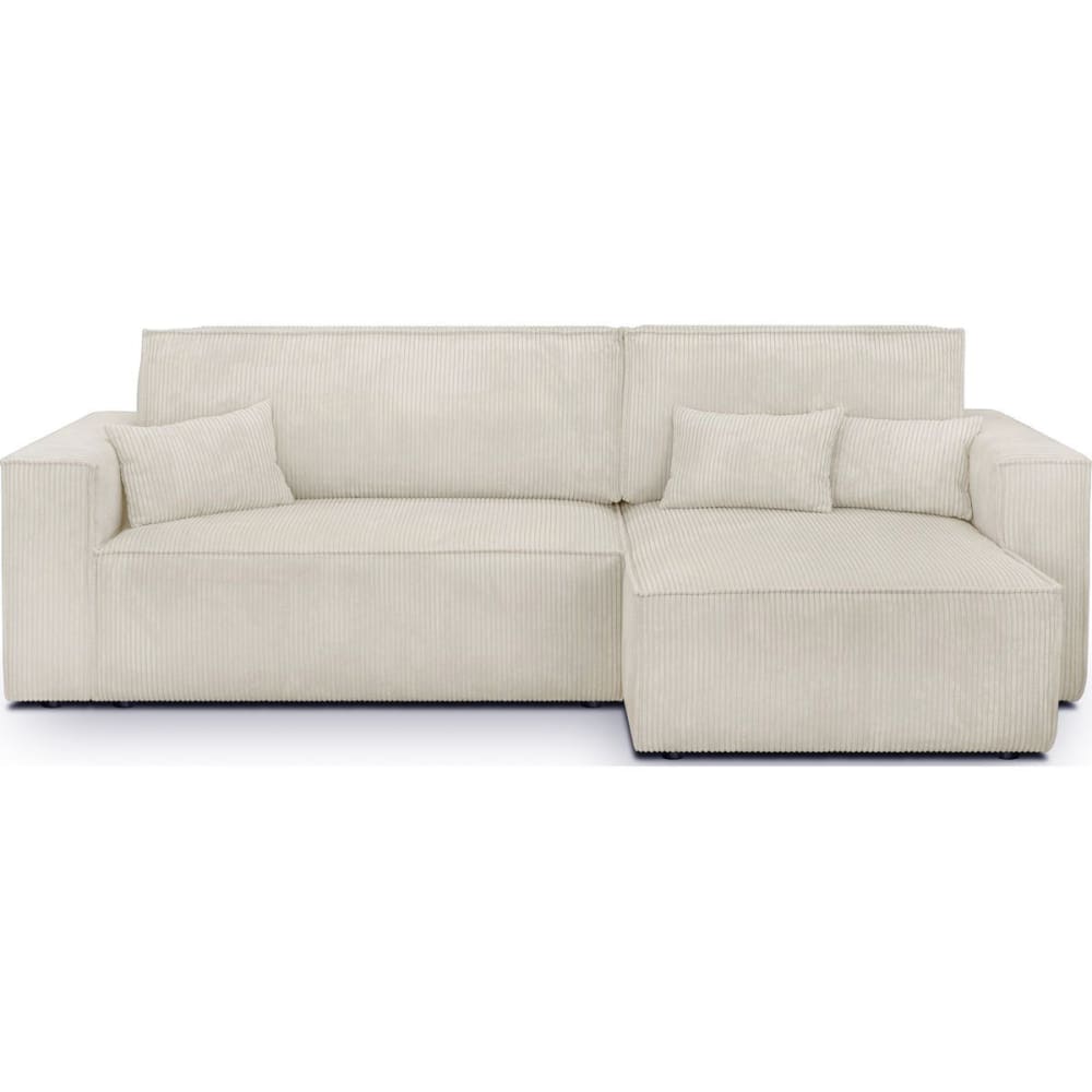 Canape+d%27angle+convertible+4+places+avec+coffre,+velours+cotele+beige