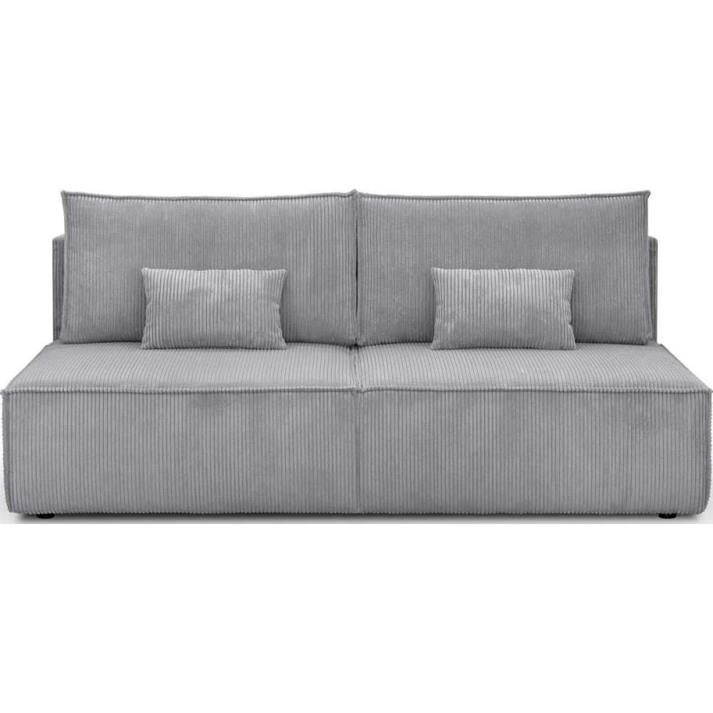 Canapé convertible 3 places avec coffre en velours côtelé gris clair