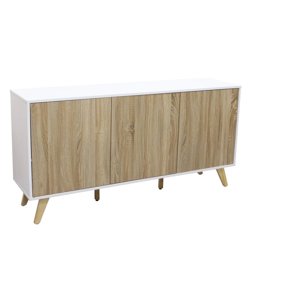 Madia moderna con tre ante 150x39,5x75 h bianca - Milani Home