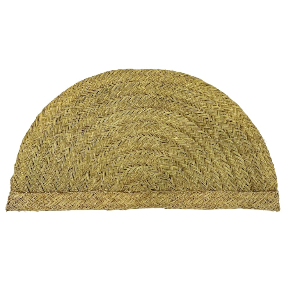 Tapis en fibres naturelles en forme de demi-lune 120x60cm