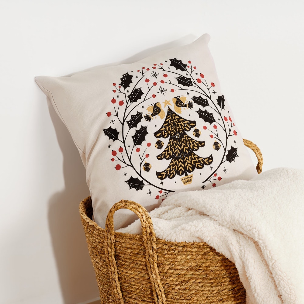 Funda de cojín navidad 100% algodón mulitcolor 50x50 cm - Maisons du Monde