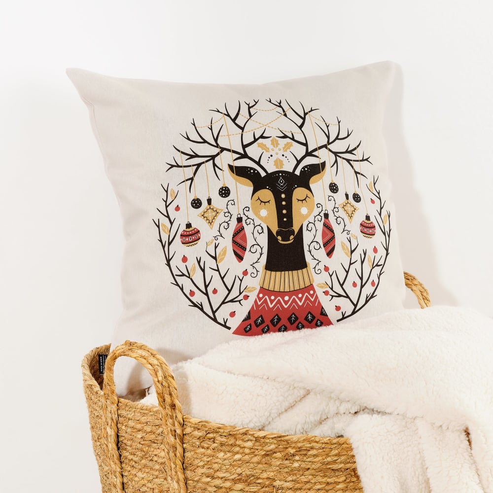 Funda de cojín navidad 100% algodón mulitcolor 50x50 cm - Maisons du Monde