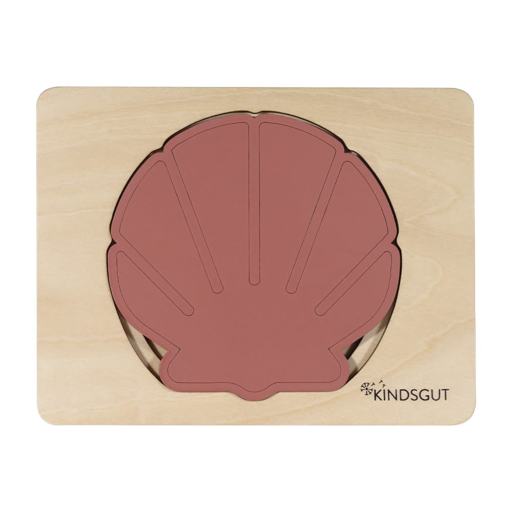Kindsgut Tier-Puzzle Muschel ROSA HOLZ Kinder