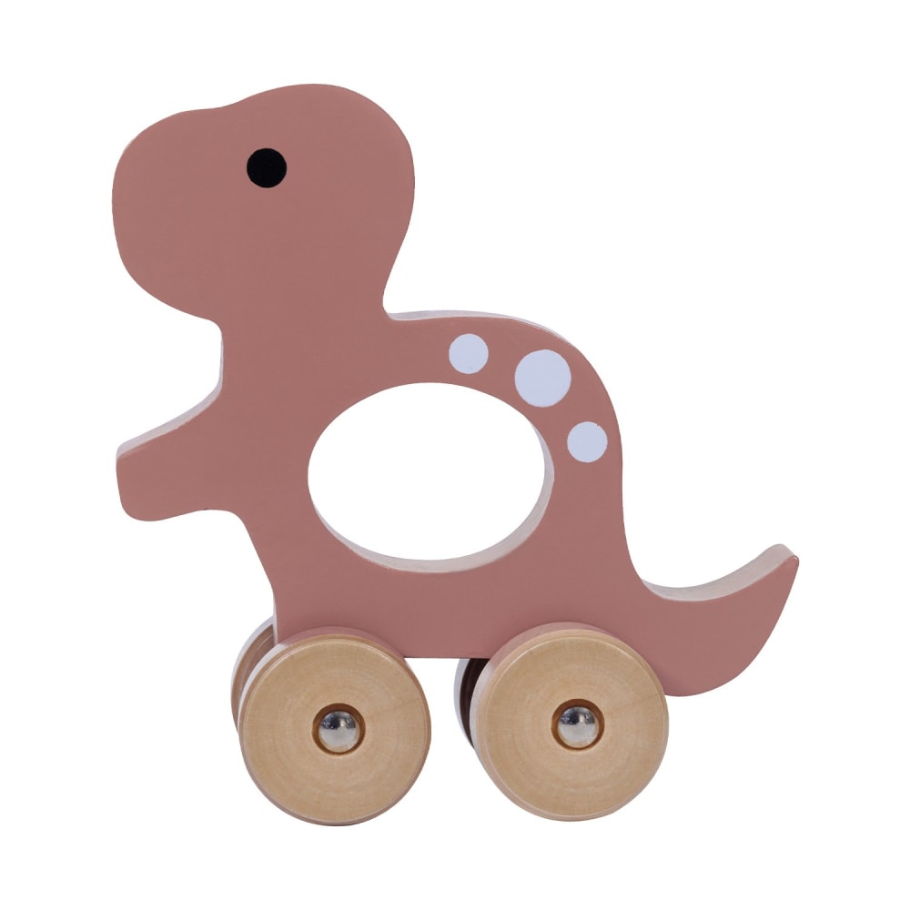 Kindsgut Schiebetier T-Rex ROSA HOLZ Baby