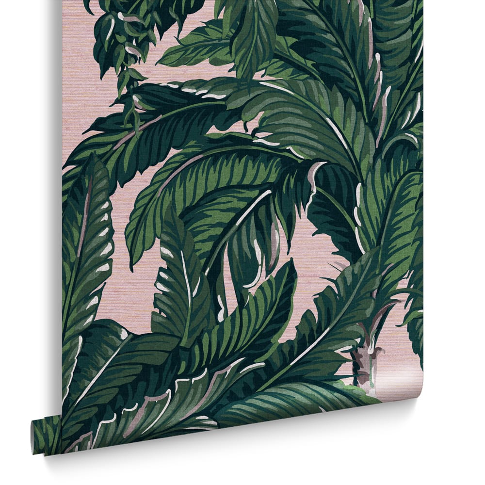 Papier peint daintree palmiers rose vert 1005x52cm — vue 3