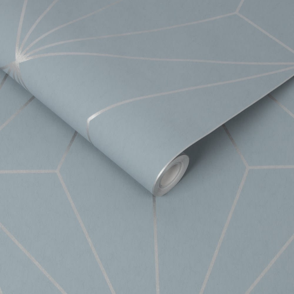Papier peint harmony bleu argent 1005x52cm — vue 4