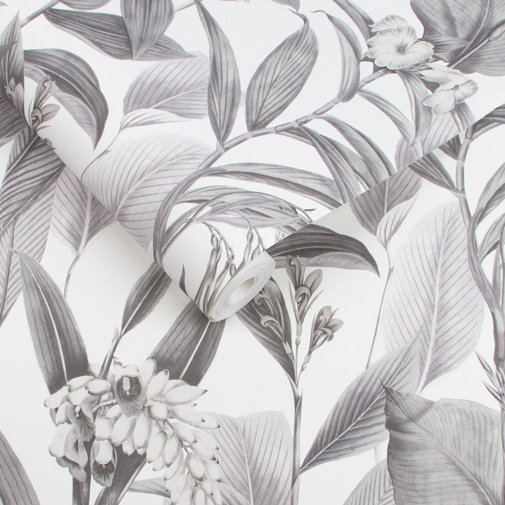 Papier peint botanique gris 1005x52cm — vue 4