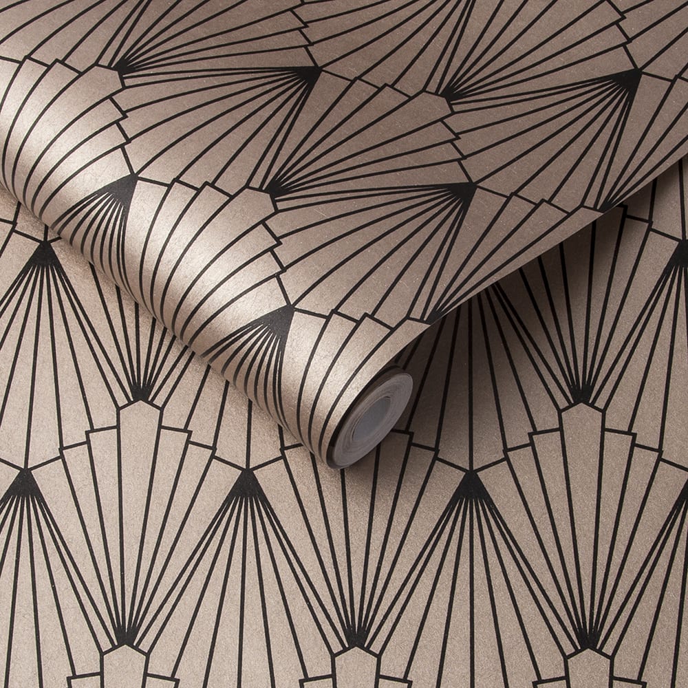 Papier peint rene or rosé noir 1005x52cm — vue 4