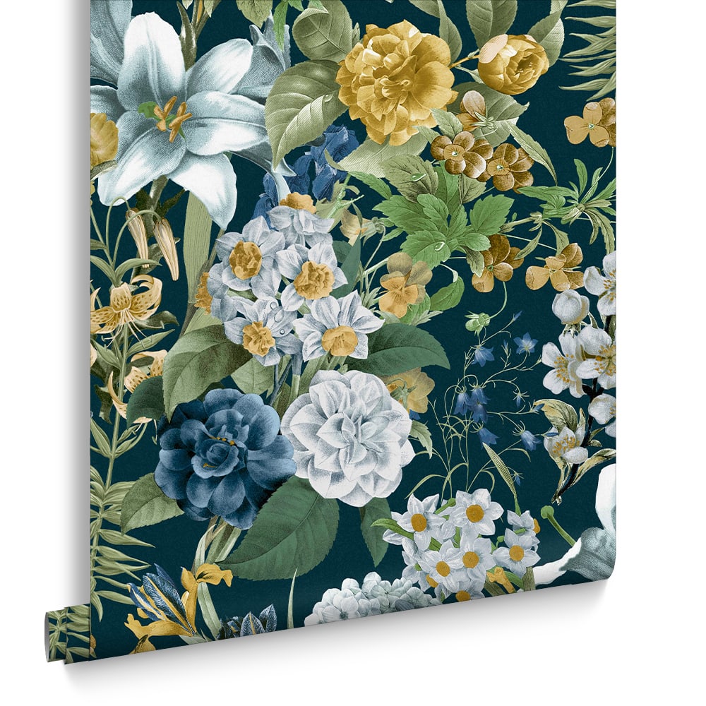 Papier peint glasshouse floral multicolore 1005x52cm - Maisons du Monde