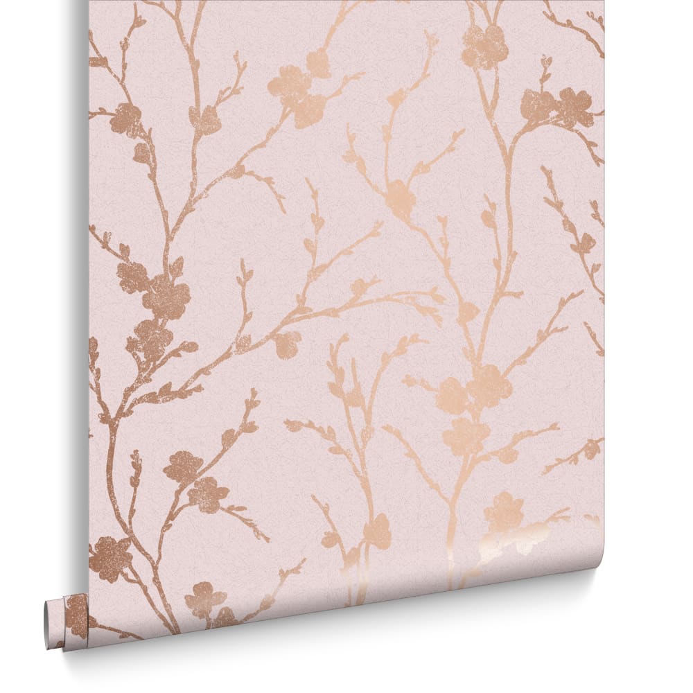 Papier peint meiying rose cuivre 1005x52cm — vue 3