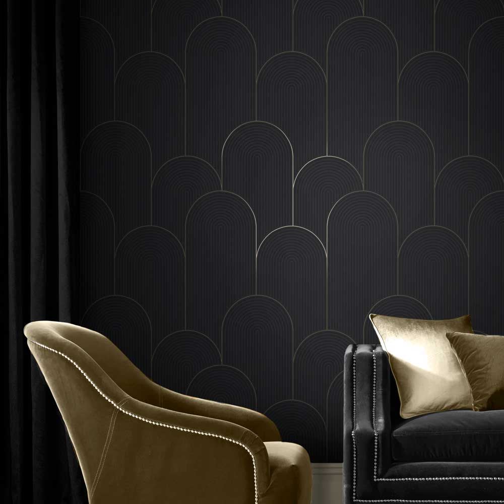 Papier peint lancet noir