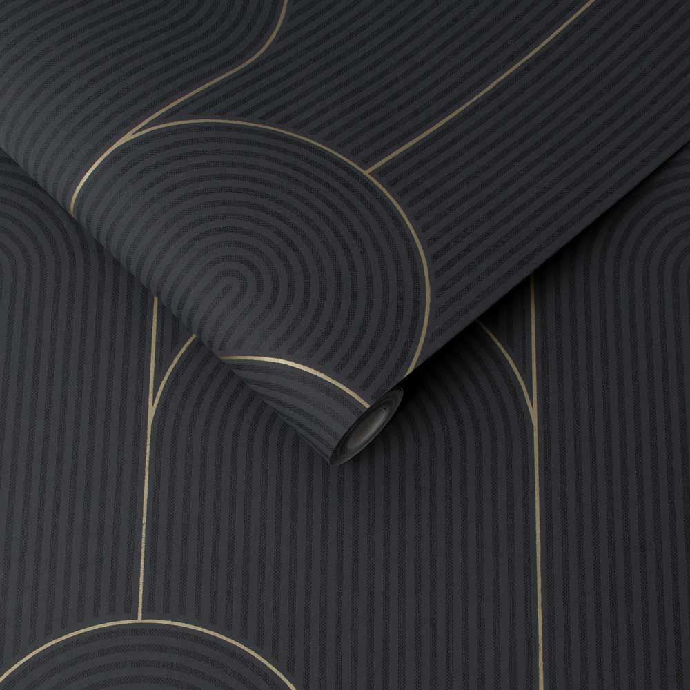 Papier peint lancet noir or 1005x52cm — vue 4
