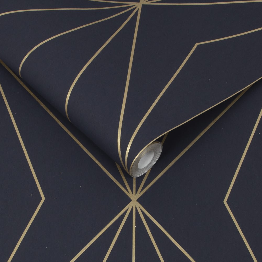 Papier peint harmony bleu or 1005x52cm — vue 4