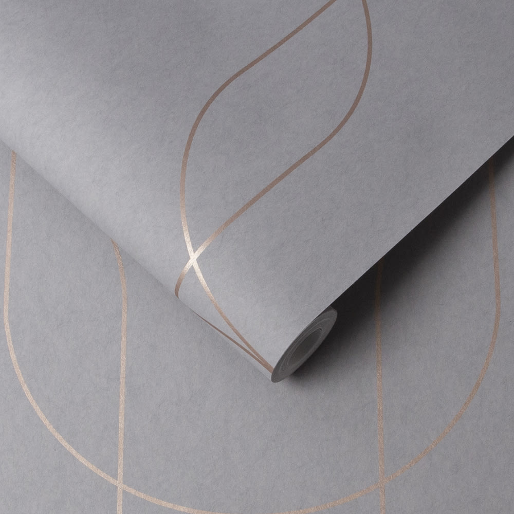 Papier peint palais gris or rosé 1005x52cm — vue 4
