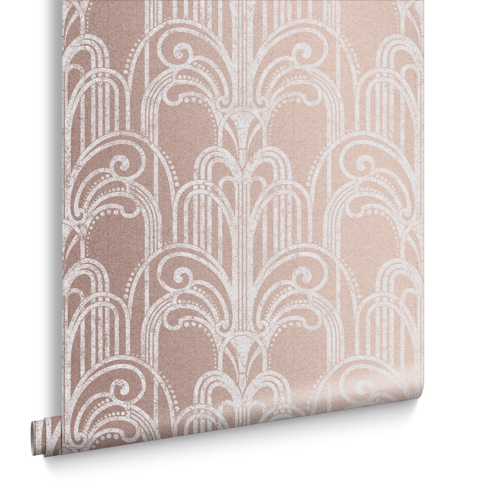 Papier peint art deco rose 1005x52cm — vue 3