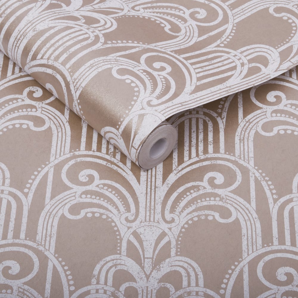 Papier peint art deco rose 1005x52cm — vue 4