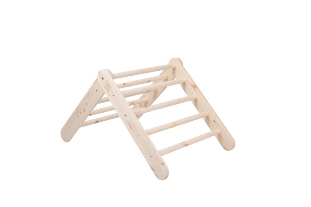 Leiter für Kinder 60x61 cm, klappbar zum Raum, Holz, natürlich -