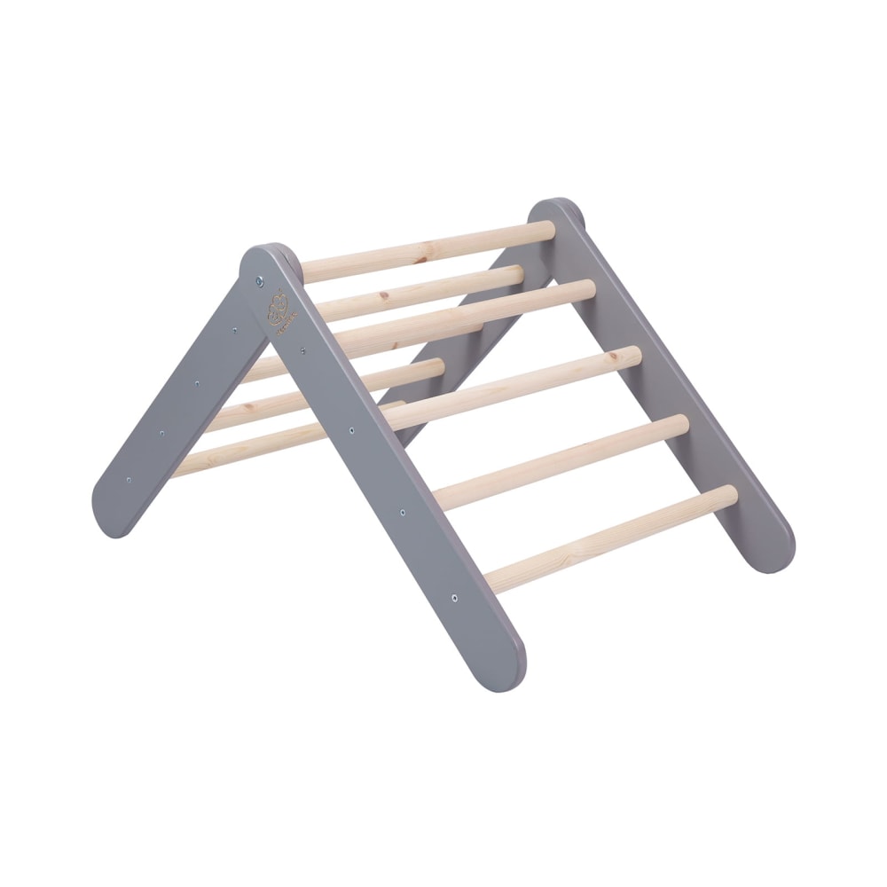 Leiter für Kinder 60x61 cm, klappbar zum Raum, Holz, grau -