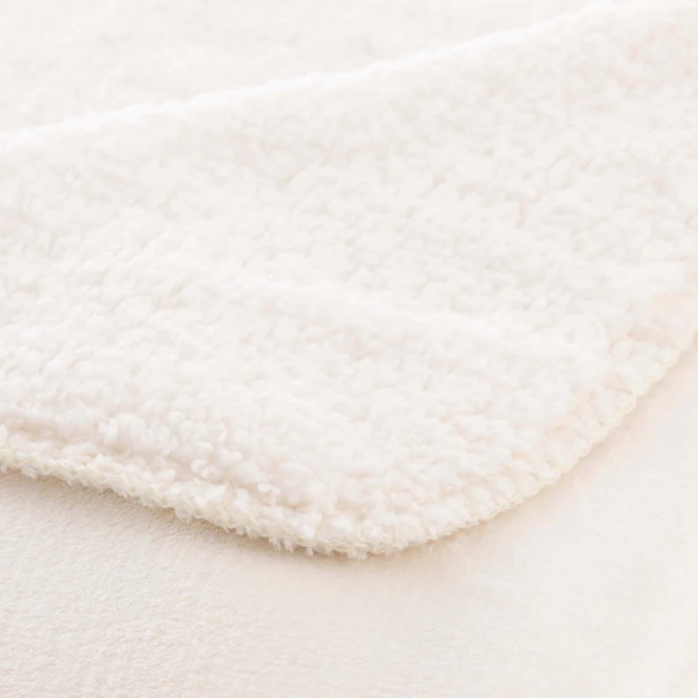 Couverture unie réversible en polaire Naturel 150X200 - Maisons du Monde
