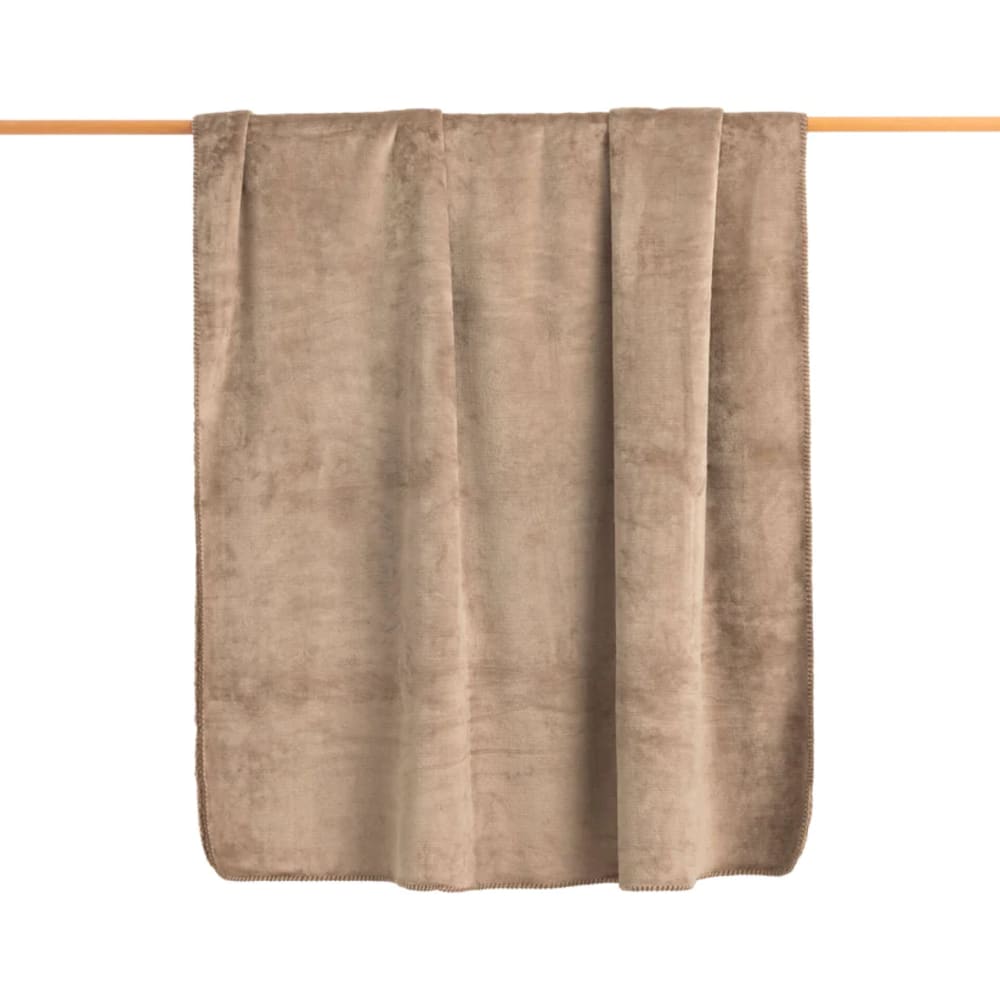 Manta extrasuave reversible sedalina-sherpa taupe - 150x200 cm