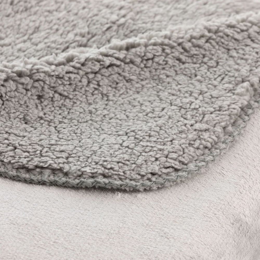 Couverture unie réversible en polaire Anthracite 150X200 - Maisons du Monde