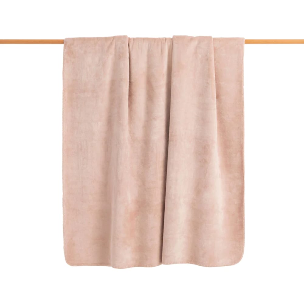 Manta extrasuave reversible sedalina-sherpa light pink - 150x200 cm