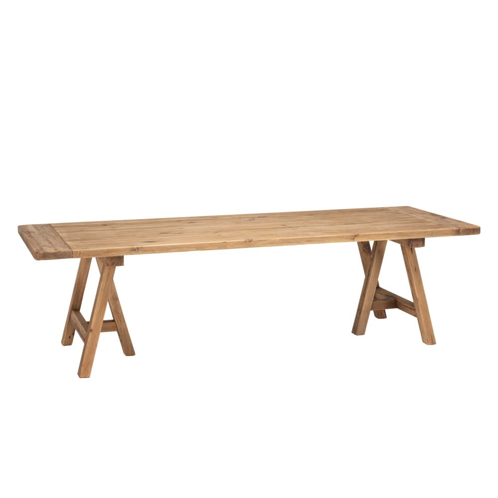 MACABANE Esstisch aus recyceltem Kiefernholz 270 x 100 cm style landhaus Braun