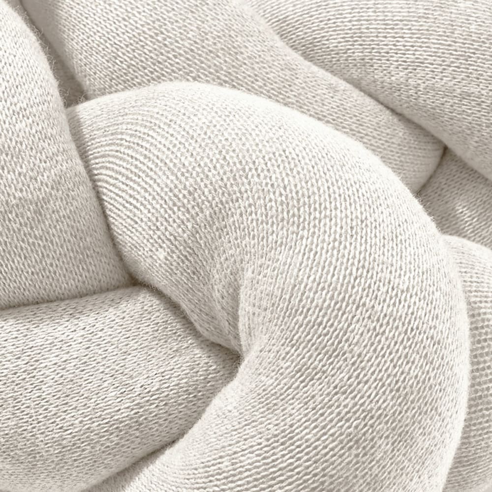 Tour de lit tressé bébé  - tour de lit en coton jersey ivoire 200 cm