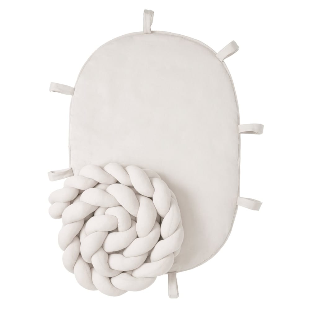 Tour de lit bébé coton tressé ivoire 90 cm - image 3