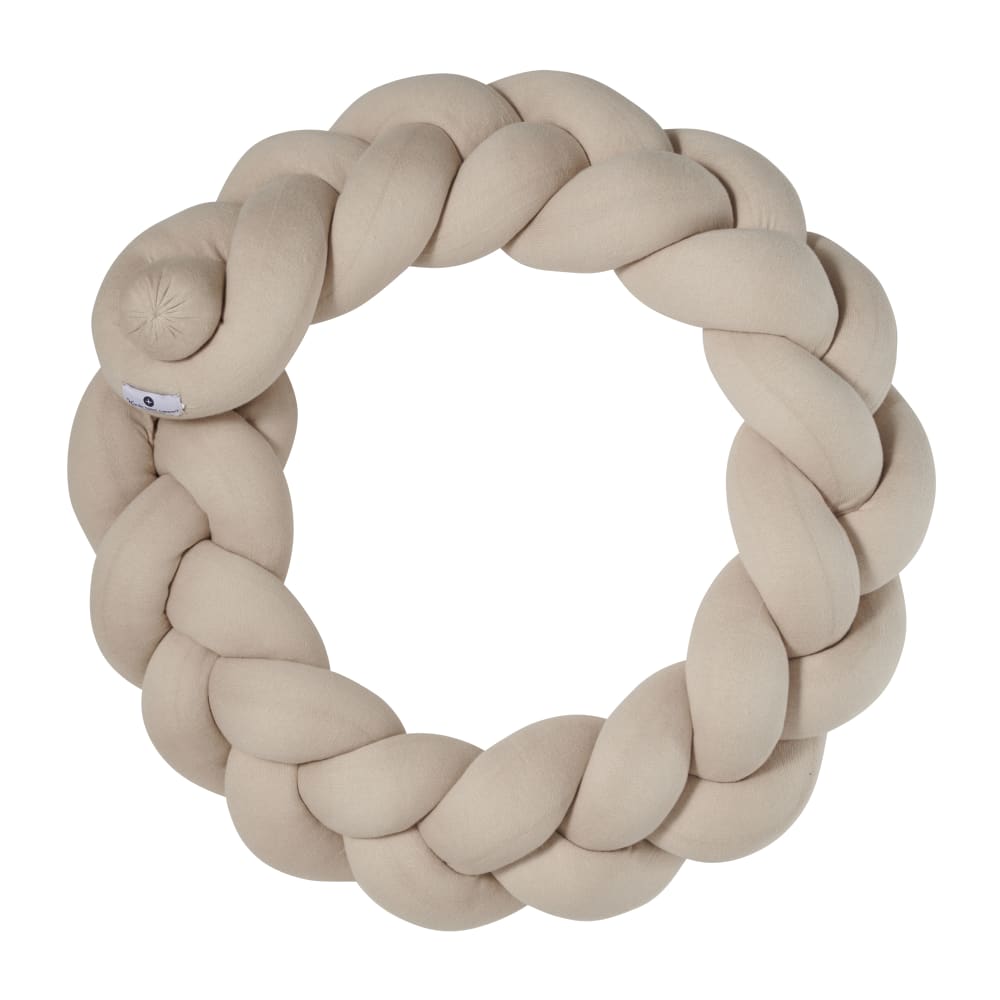 Nordic Coast - Tour de lit tressé bébé -tour de lit en coton tricotée beige 200 cm