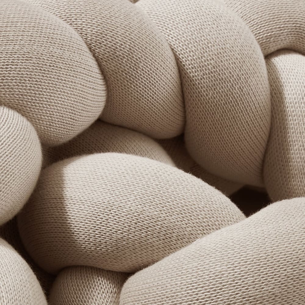 Tour de lit tressé bébé -tour de lit en coton tricotée beige 200 cm