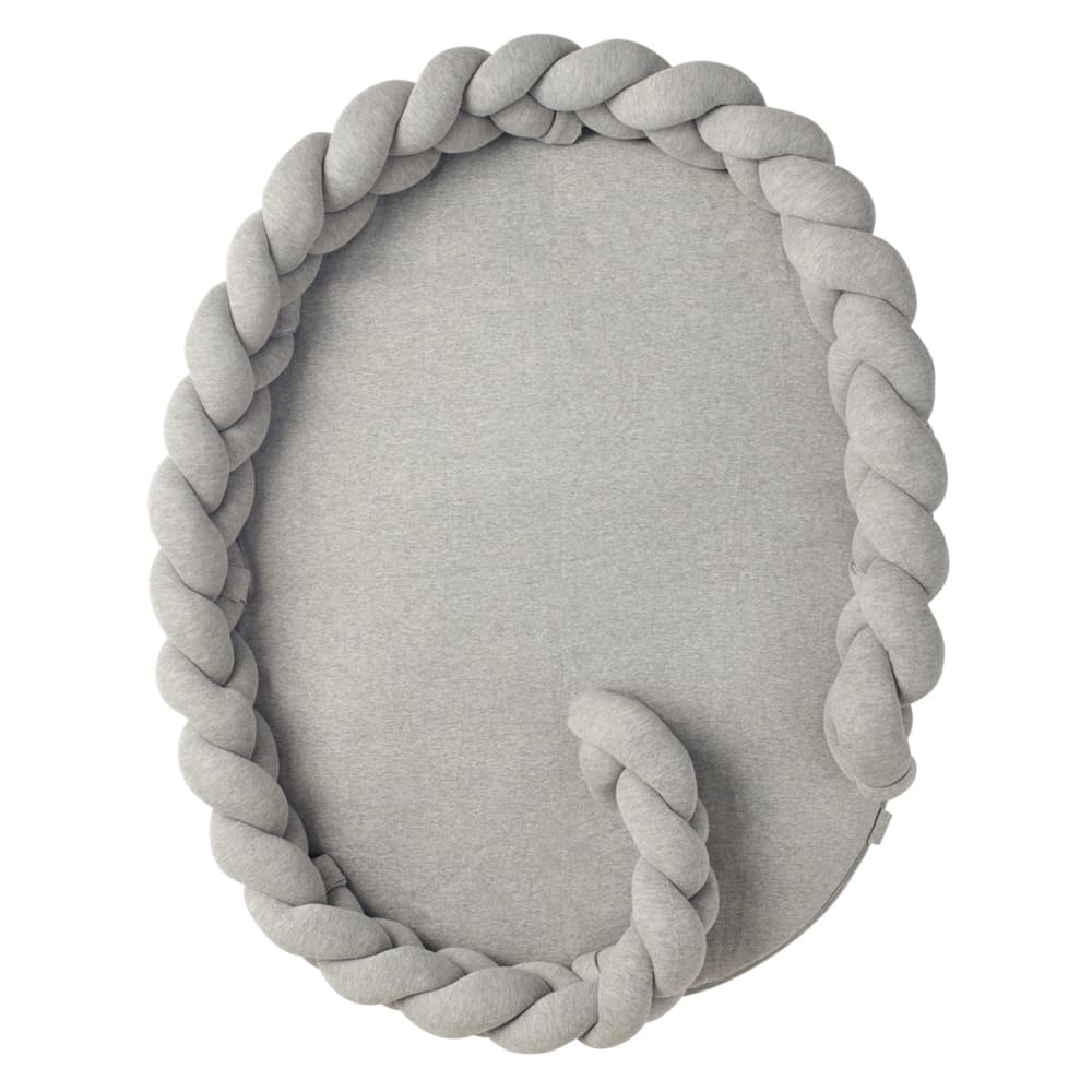 Tour de lit bébé coton tressé gris 90 cm
