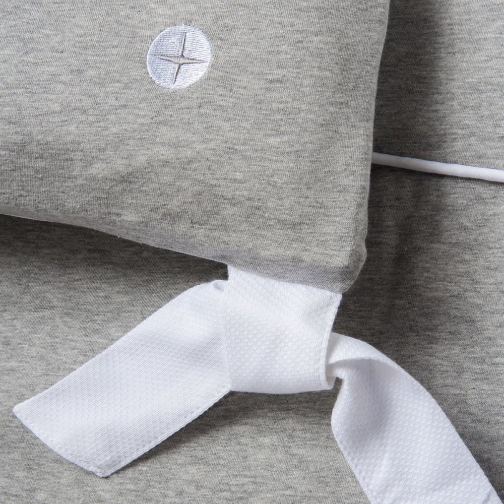 Tour de lit bébé stable coton gris 180 cm - image 2