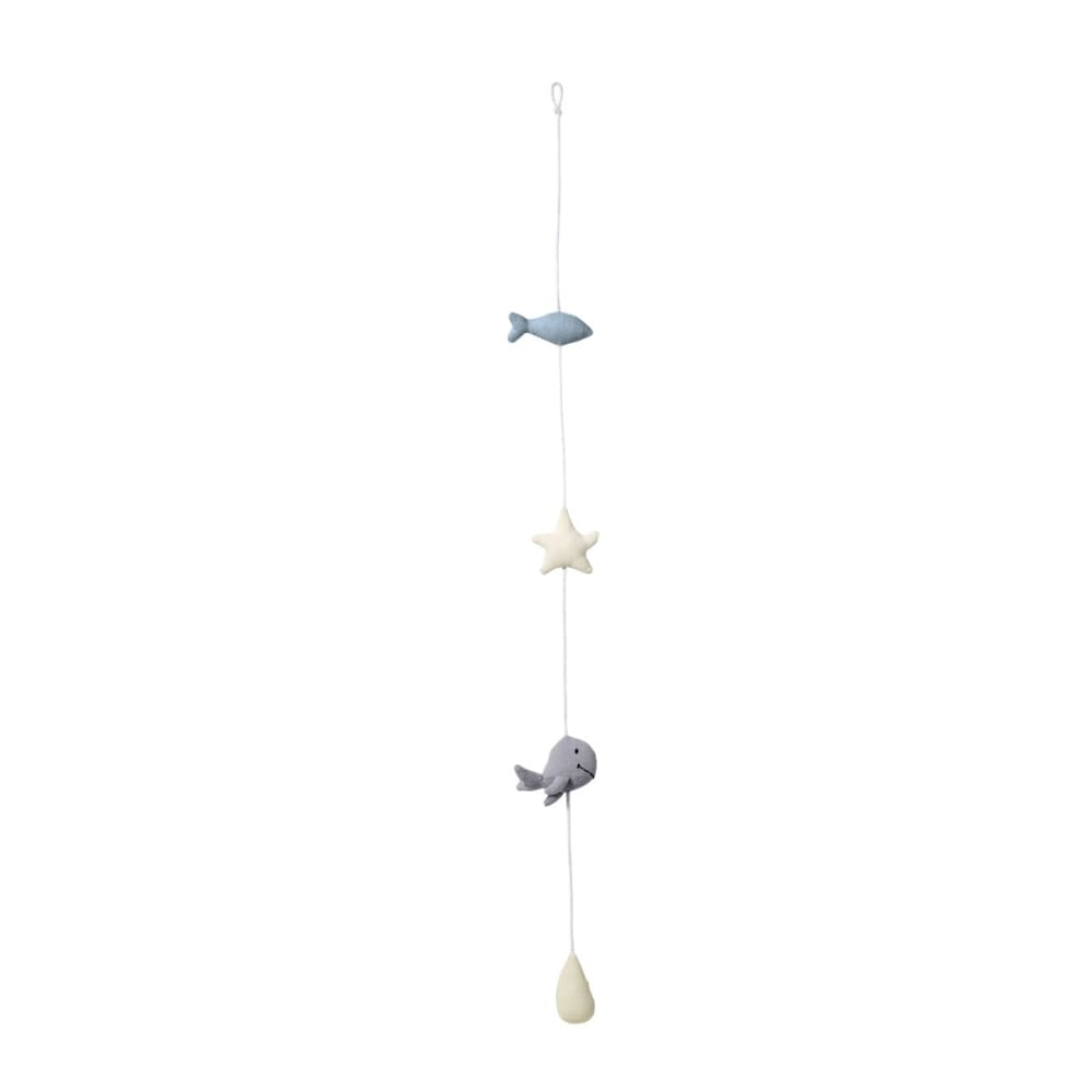 Guirlande murale & mobile coton baleine gris 100 cm