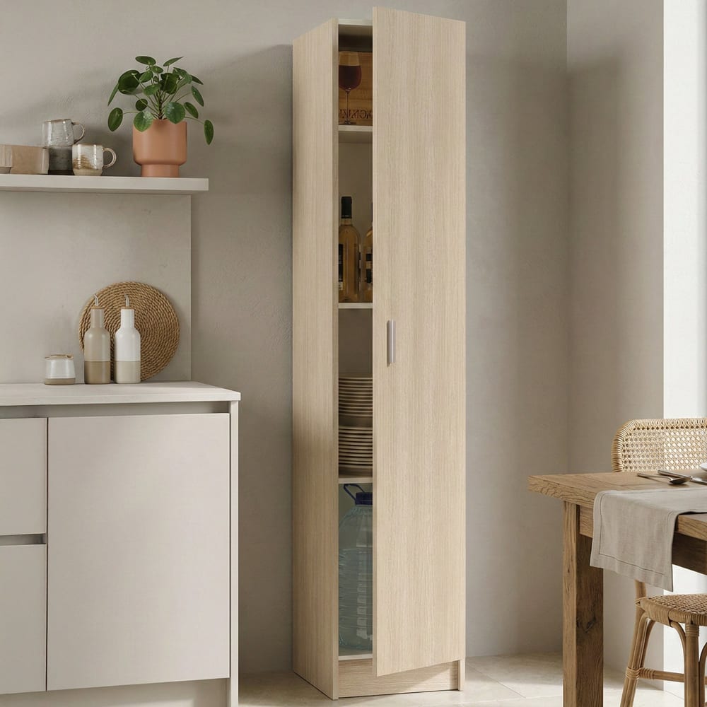 Armadio multiuso 1 anta marrone rovere 37x180h cm - Dmora