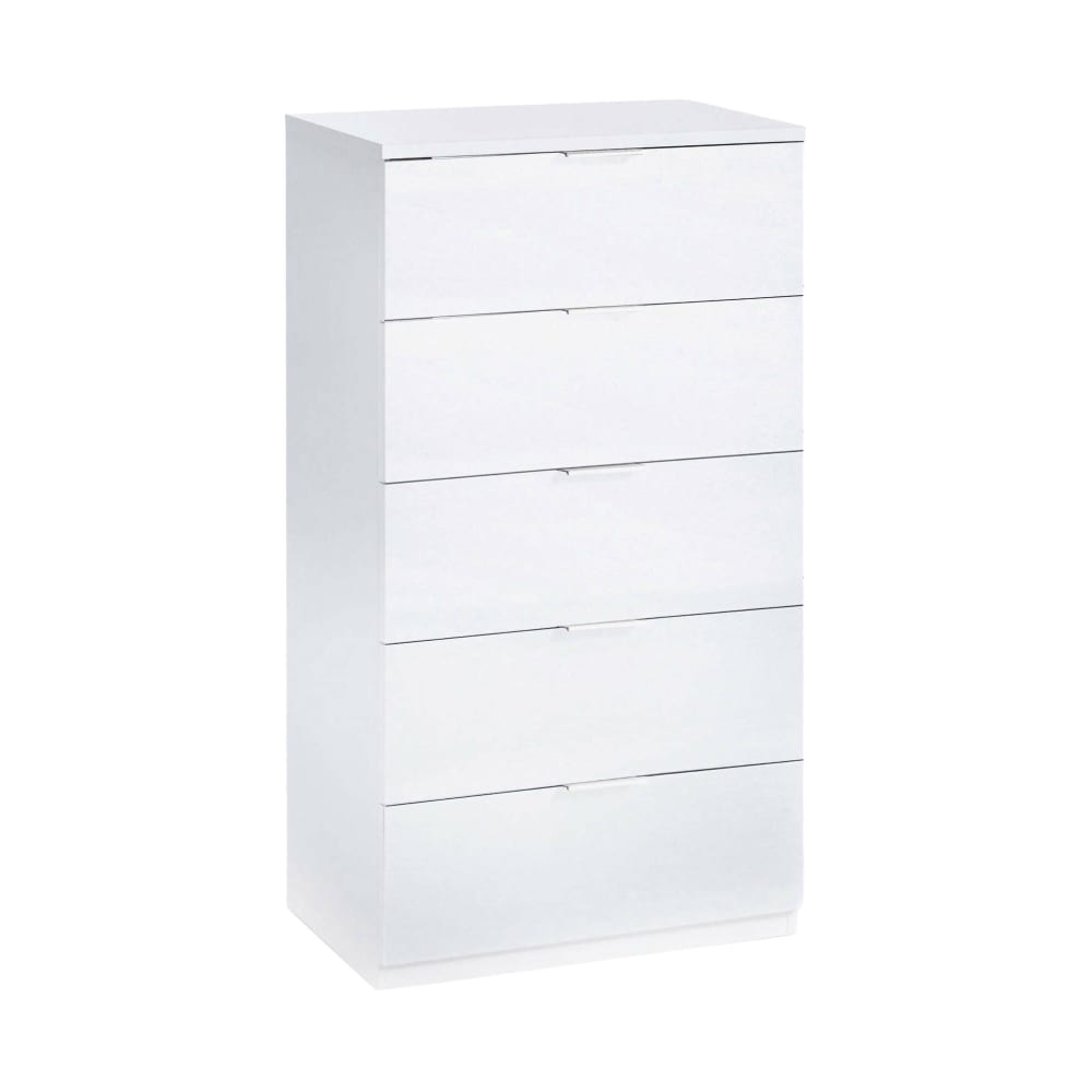 Dmora Kommode in weißer Holzoptik, 60 x 40 x 110 cm style modern - Holz