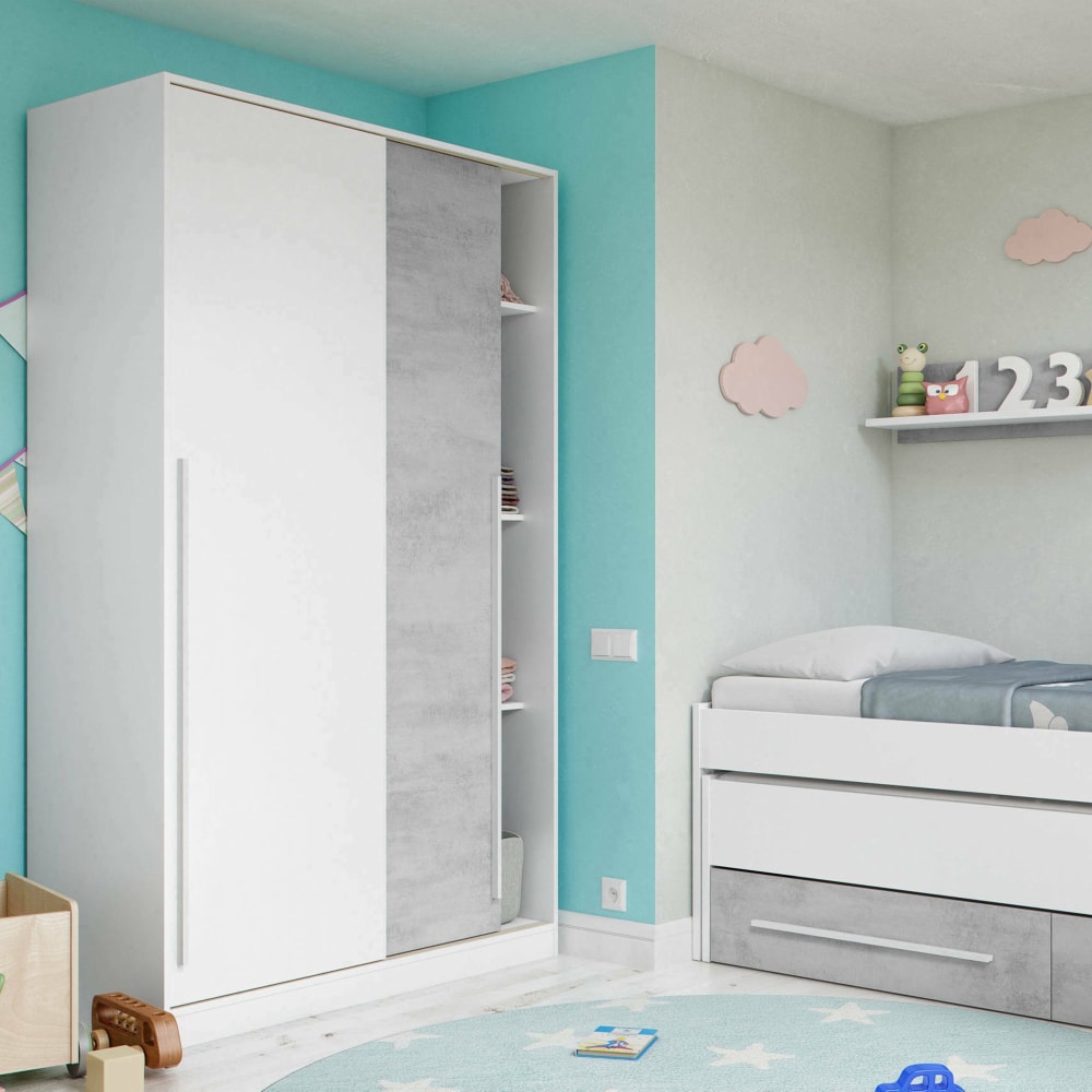 Guardaroba 2 ante grigio 50x200h cm - Dmora
