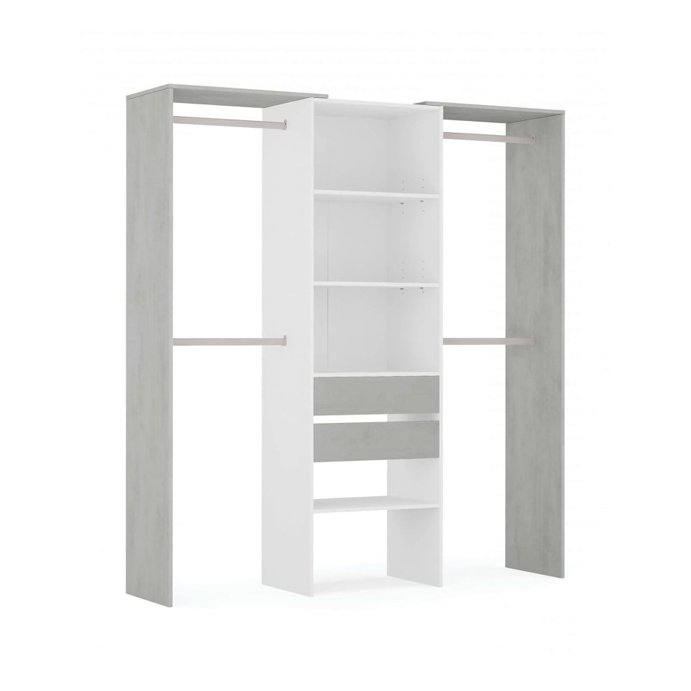 Guardaroba grande bianco 50x202h cm - Modello Contemporaneo - Bianco - LEGNO