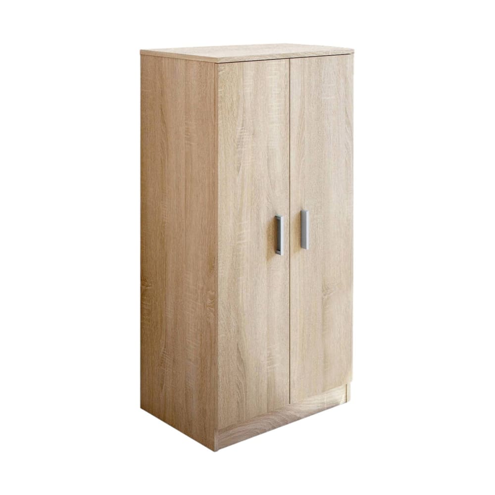 Armoire polyvalente à 2 portes effet bois beige 55x36 cm